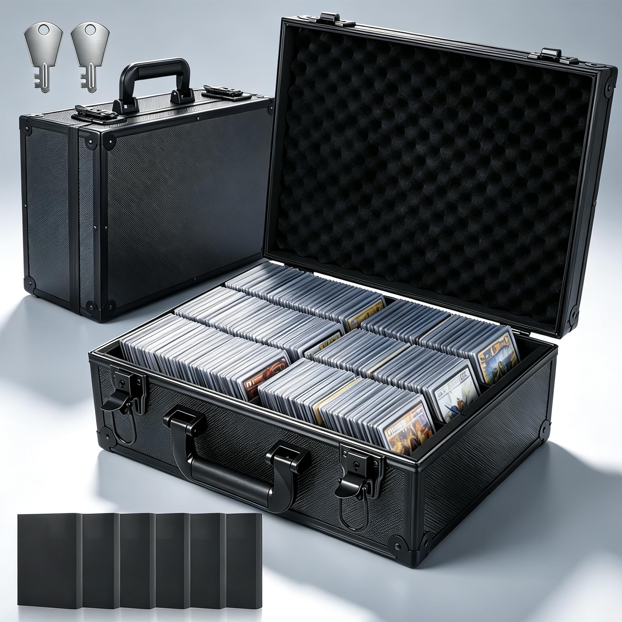 Boîte de Rangement pour 600+ Top Loaders 3x4 Pouces 35PT, Organisateur de Cartes à Collectionner et Sportives, Compatible avec les Cartes One Touch