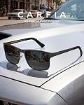CARFIA Lunettes de soleil polarisé en métal pour hommes UV400 Protection, les ombres fraîches avec les charnières de printemps & Modèle de grille CA5223