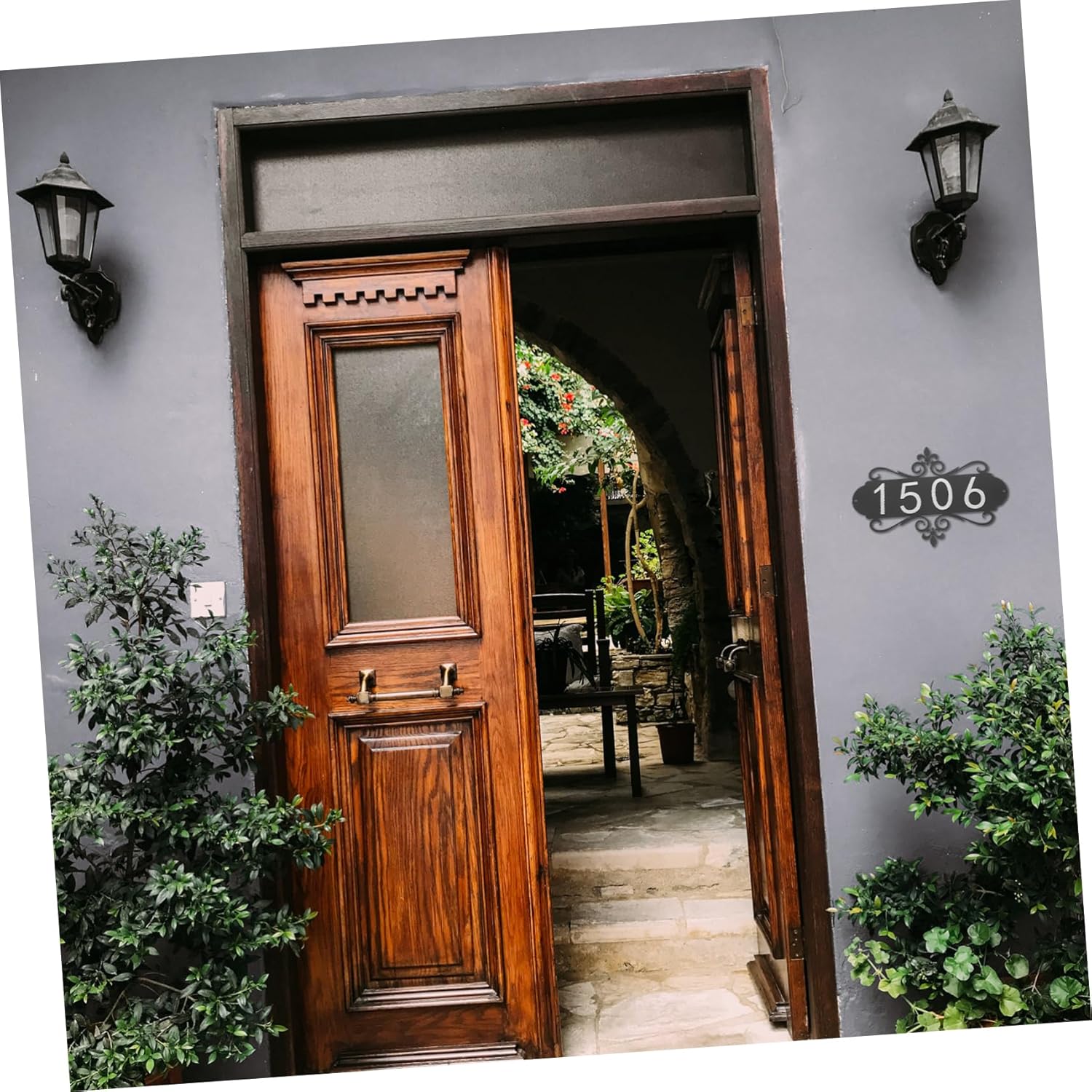Address Number Sign 1 Set of Iron Wall Number Weatherproof Design Ideal for Yard Garden and Outdoor Use