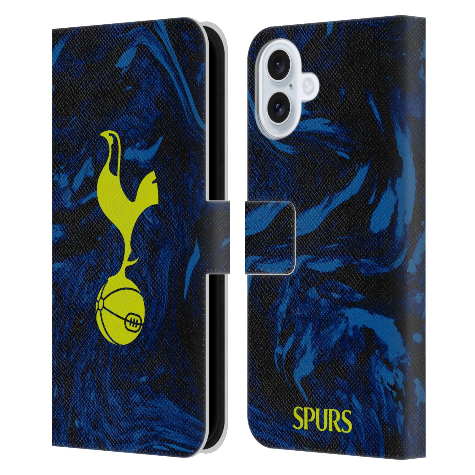 Head Case Designs Officially Licensed Tottenham Hotspur F.C. Away 2021/22 Badge Kit Leather Wallet Case Compatible With Apple iPhone 16 Plus — image 1