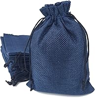 Vista 9 de Bolsas de yute con cordón de ajuste de algodón para regalos, 50