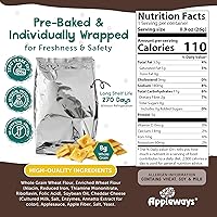 Vista 2 de Appleways Galletas de queso cheddar, patatas fritas de queso integral totalmente naturales, aperitivo de queso crujiente saludable, certificado
