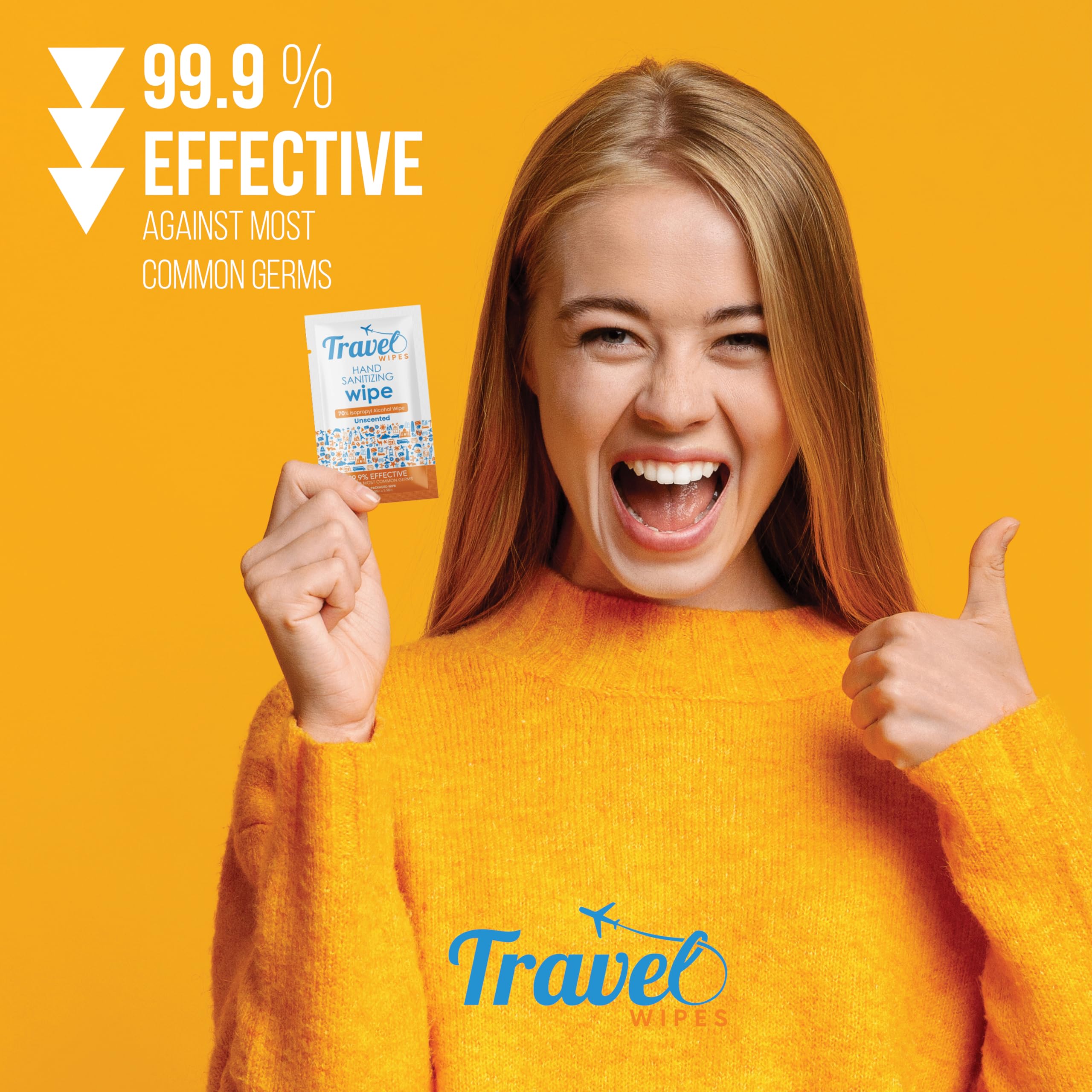 Hand Sanitizing Travel Wipes – 30ct Individually Wrapped | Fragrance-Free, Moisturizing, 70% Isopropyl Alcohol Wipes | Travel, Home, Office, Daily Use — Amazon image 4