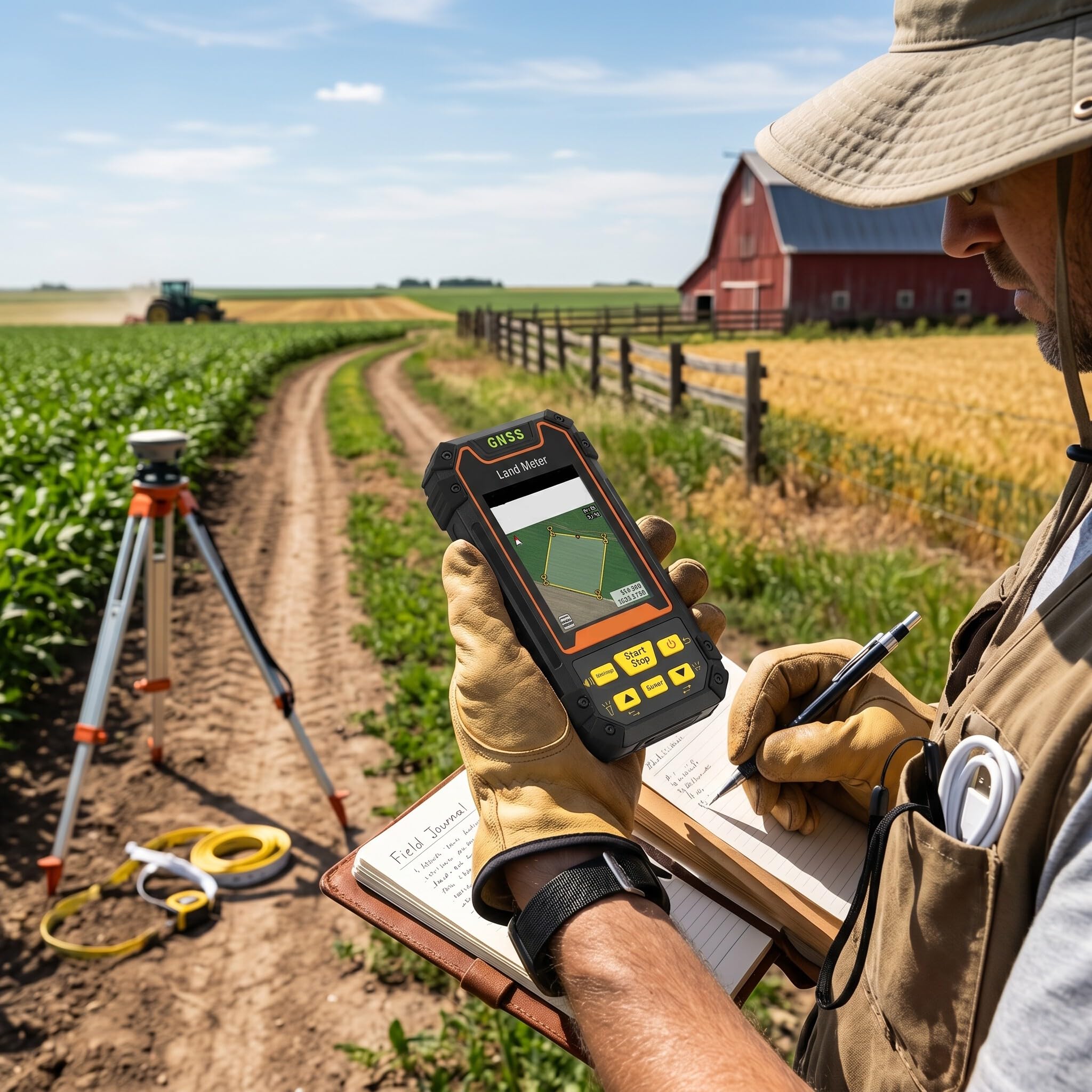 Compteur Terrestre GPS Portatif, Compteur de Mesure D'arpentage S4, Récepteur GNSS, Compteur Terrestre GPS