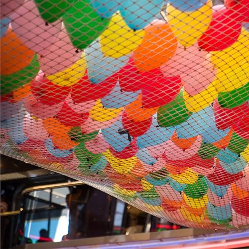 Vista 6 de Haull Red de caída de globos para lanzamiento de techo, boda, cumpleaños, globos, red de caída para celebración de Año Nuevo, baby shower