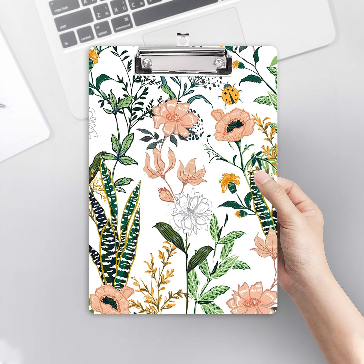 Hongri Clipboard, Fashion Design Letter Size Wooden Clipboards for Students, Women, Man and Kids, Cute Custom Pattern, A4 Standard Size 9" x 12.5" with Low Profile Metal Clip, Evergreen : Everything Else