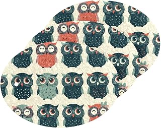 MAOBLYR Quick Absorption Household Cleaning Sponge,Double-Sided Reusable3.54x2.56In,Kitchen Tableware Multi-Purpose Cleaning 3 Sets-Cute Owls