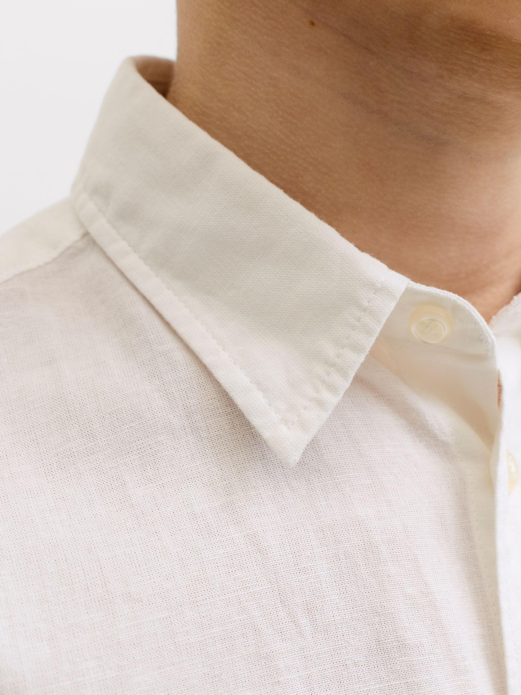 Jack & Jones Herren Jjebreeze Linen Blend Shirt S/S Sn Jnr Jjebreeze Linen Blend Shirt S/S Sn Jnr (1er Pack)