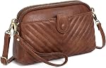GAEKEAO Sacs de corps croisés pour femmes Petit cuir véritable Sac de corps de purée de épaule avec fermeture éclair supérieure