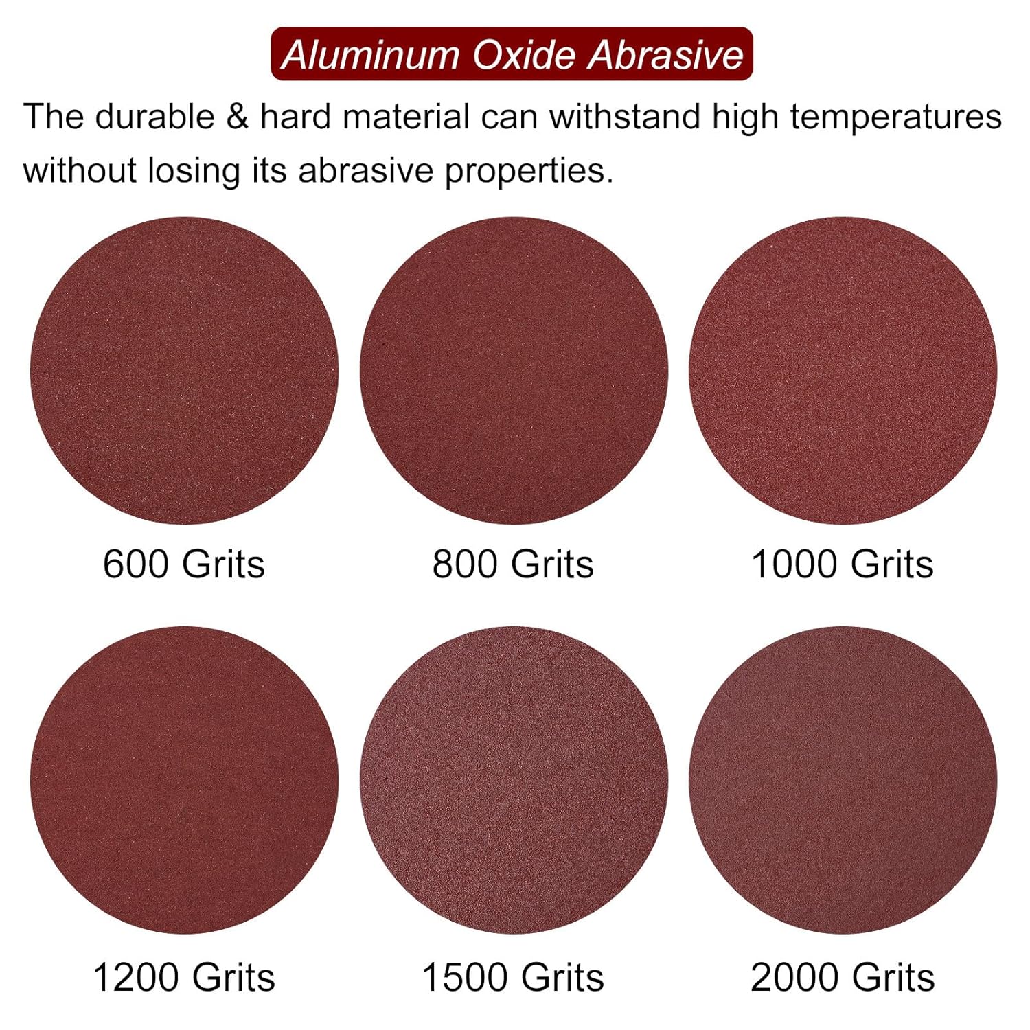 HARFINGTON 60pcs Triangular Hook & Loop Sandpapers 600/800/1000/1200/1500/2000 Grits 3-1/8" Aluminum Oxide Sanding Pads Mouse Detail Sander Papers Multitool Sheets Set (10pcs of Each Grits)
