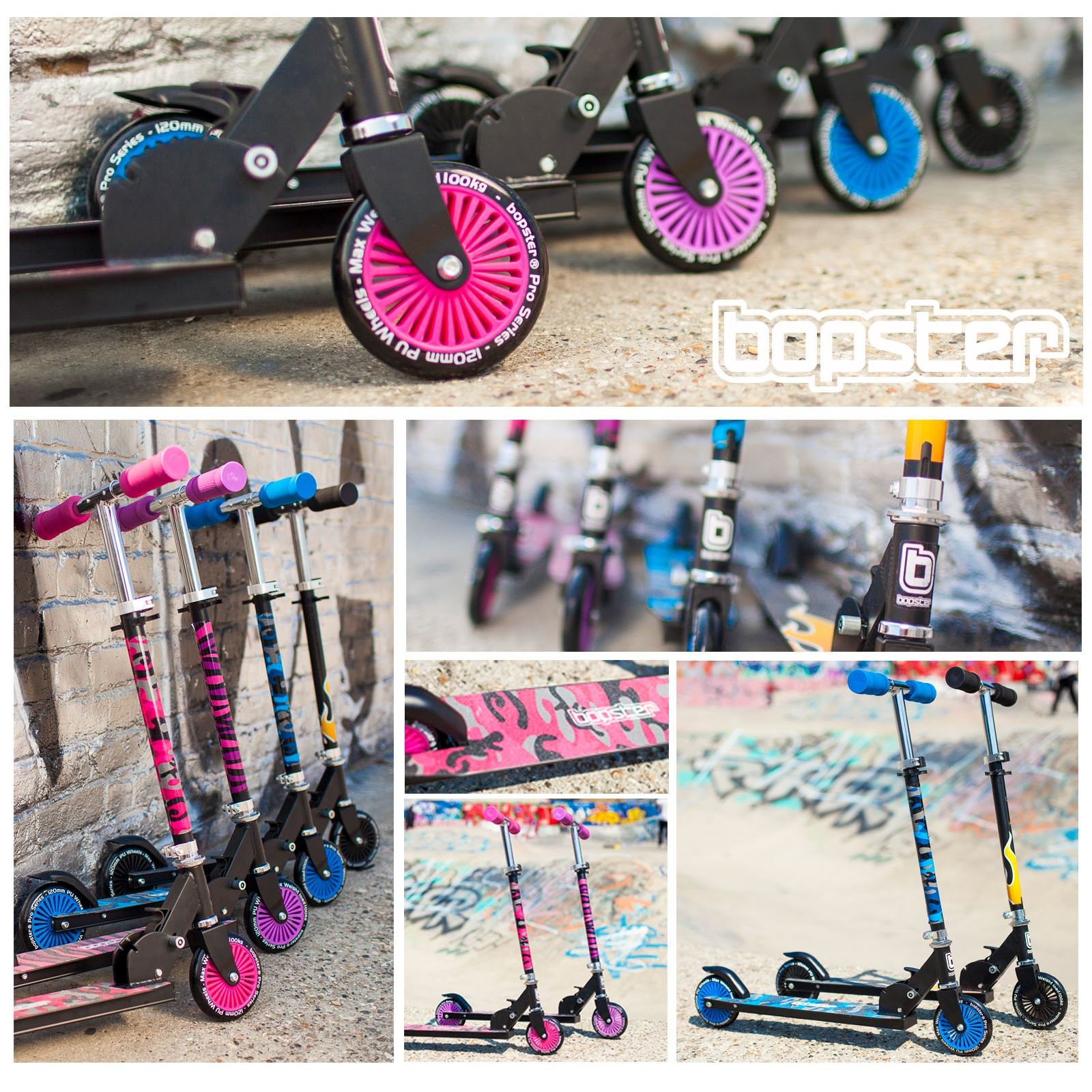 Bopster V2 Opvouwbaar Step 2 Wielen Inline Kick Sport Racen Voor Kids Tieners Volwassenen - Brommobiel kopen