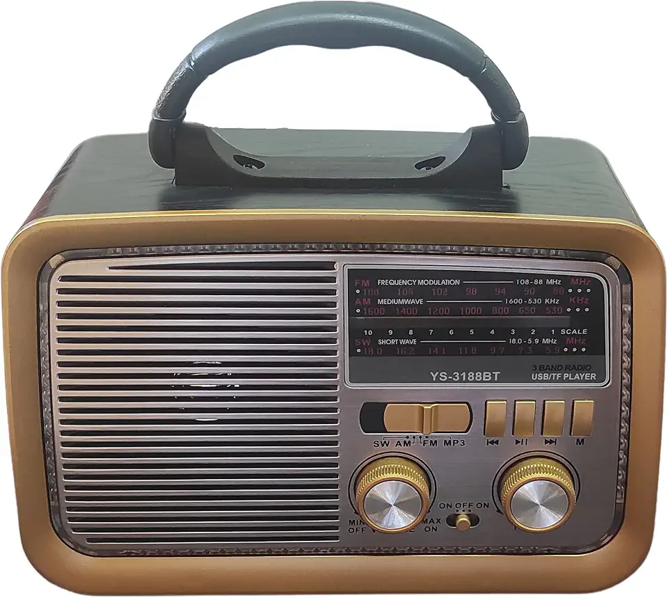 Rádio Retro Vintage Am Fm Sw Usb Mp3 Bluetooth - Bivolt