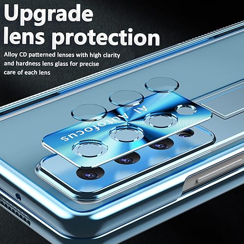 Miniatura 4 de Miimall Funda para Samsung Galaxy Z Fold 4 con S Pen, Fold 4 Pen con soporte para bolígrafo + película de lente + película protectora de pantalla