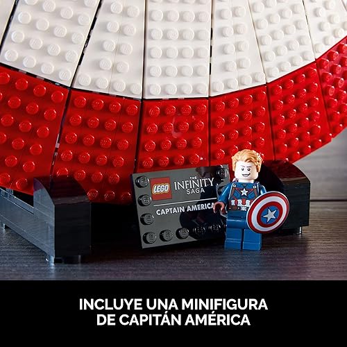 Miniatura 5 de LEGO Marvel Captain America's Shield 76262 - Kit de modelo para adultos, réplica coleccionable del escudo icónico del Capitán América, este juego de