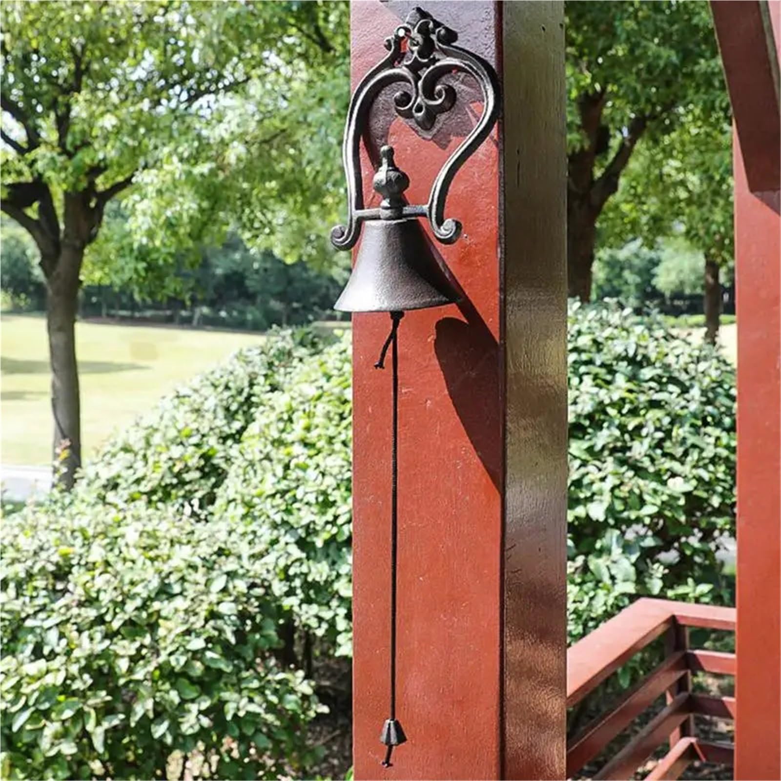 Campanello for porta retrò in ghisa per Porte, Bar, Pub | Decorazione del giardino della casa con sonaglio a mano in metallo montato a parete for esterni