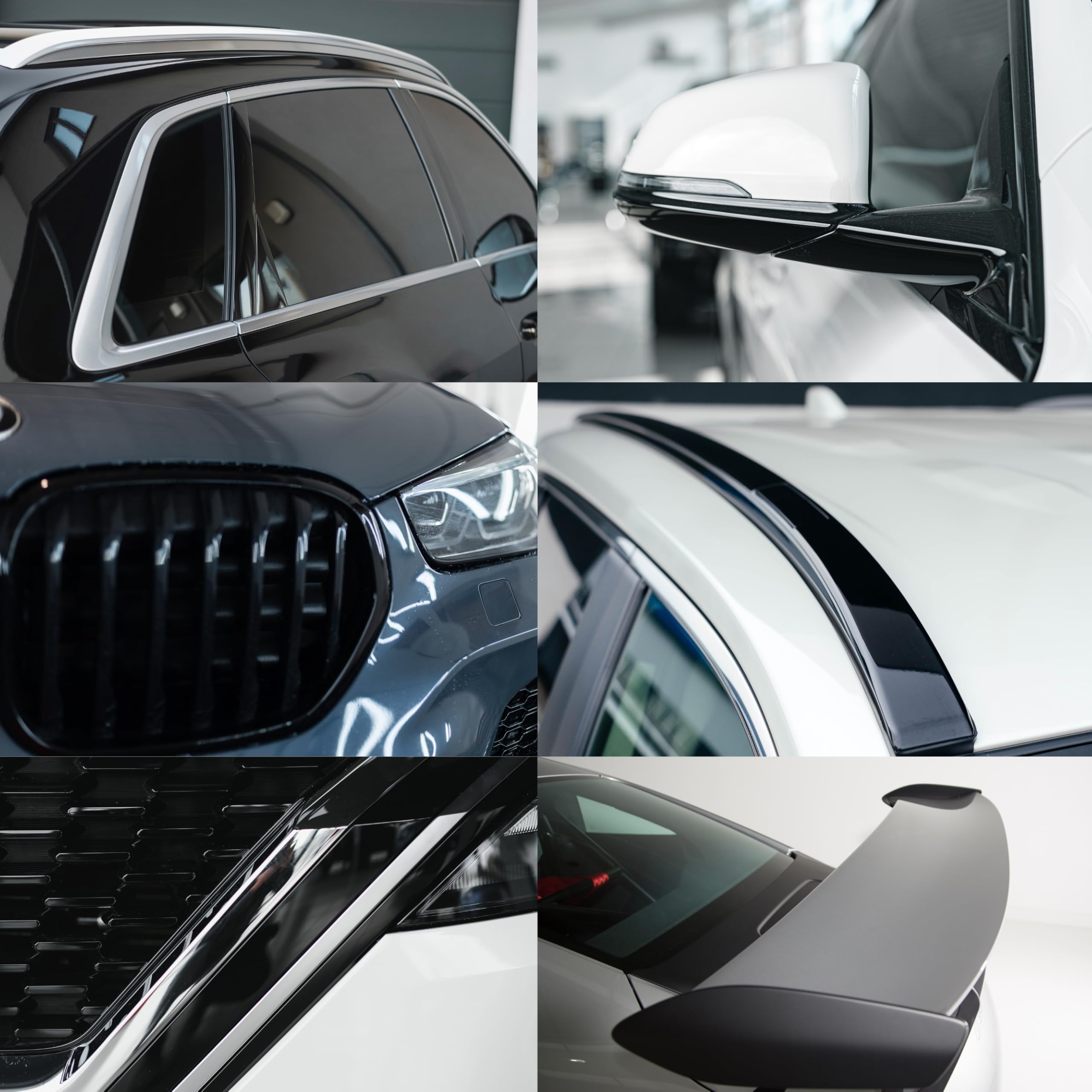 Solar Systems WRAP 2080 Pellicola autoadesiva per auto - nastro decromante + spatola e coltello - tuning - pellicola auto nera lucida 5cm x 10m