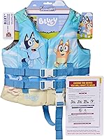 SwimWays Bluey Kids Life Jacket - US Coast Guard Approved Swim Vest 33-55 lbs, UPF 30+ Toddler PFD