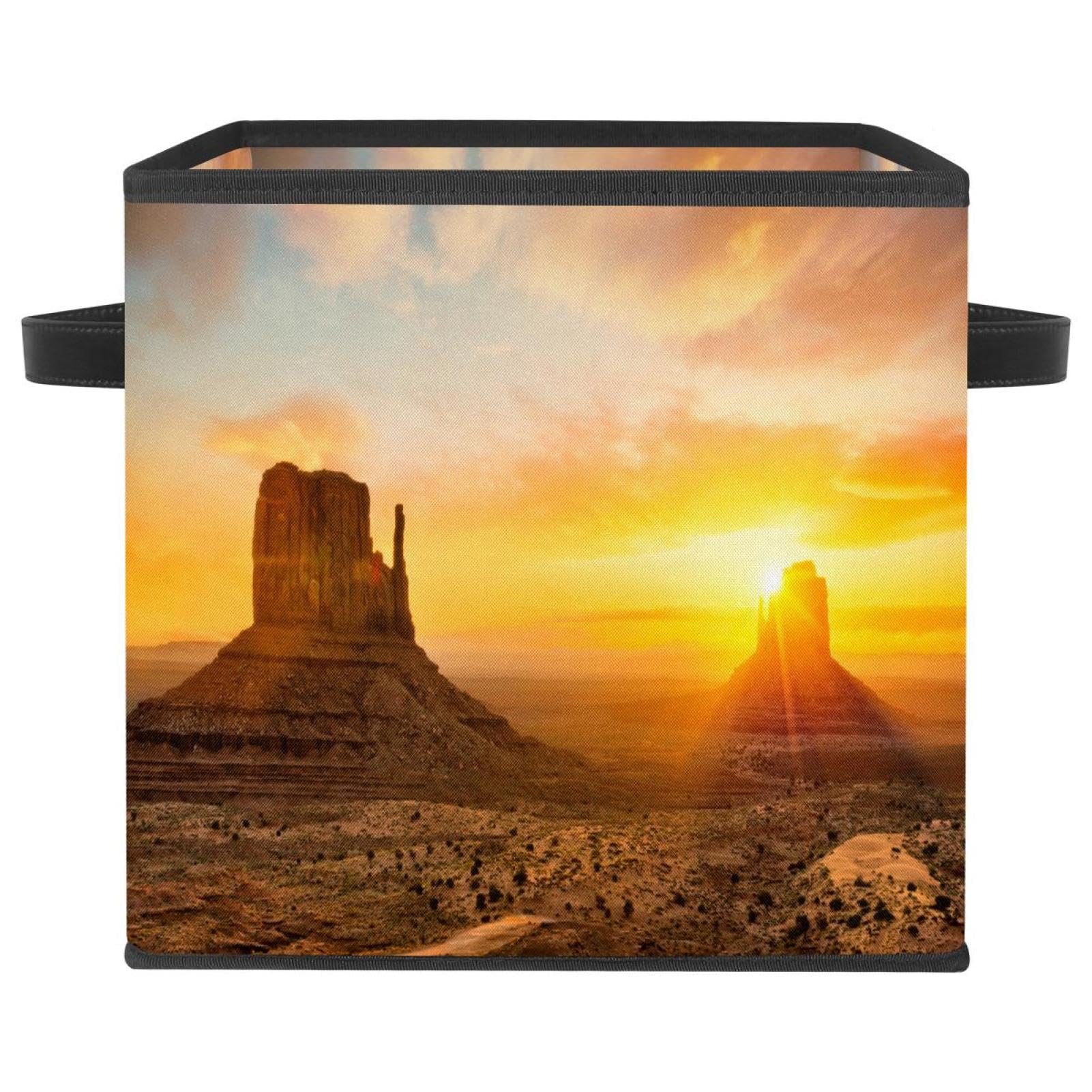 Bac de rangement coucher de soleil pour jouets et chambre d'enfant apaisante
