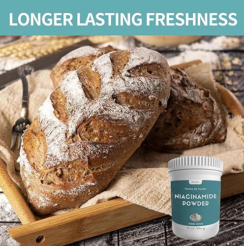 Miniatura 5 de Polvo de niacinamida de 10 onzas de grado alimenticio, polvo de niacina 100% puro, añadir a batidos, jugos y batidos para una salud óptima