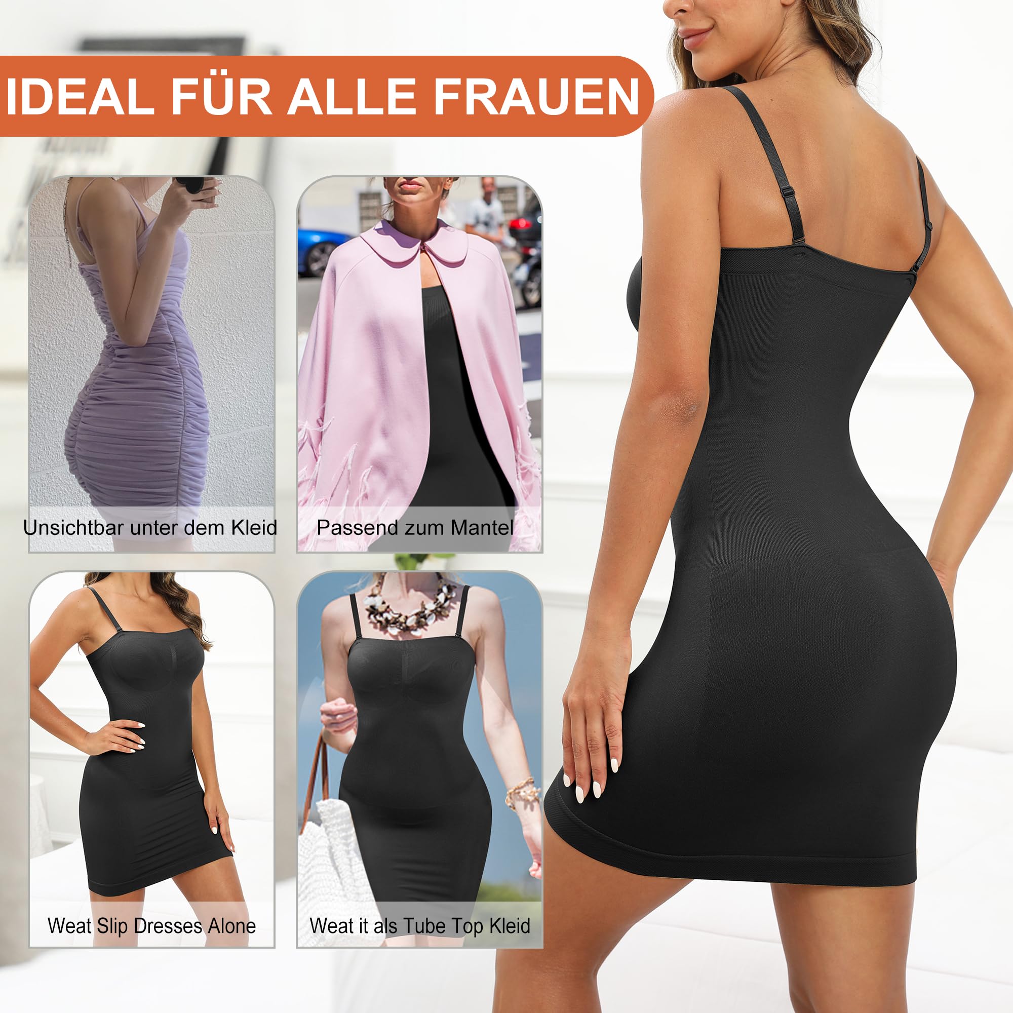 Robe gainante sans bretelles pour femme - Avec bretelles amovibles - Pour femme