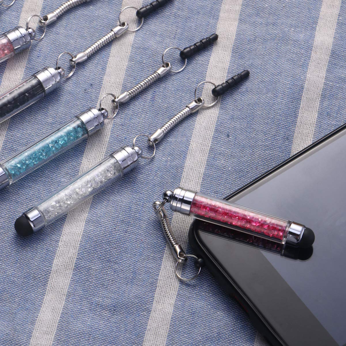 Mikikit Stylus Stylus // Phone Pen Pens-Kapazitiver Handschrift-Schreib-Touch für Kapazitive Universal-Mischtelefone//Tablet Gewölbte Kristall-//Stifte-Werkzeugspitze