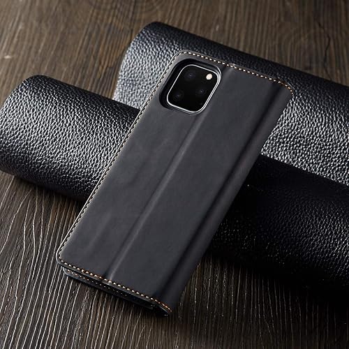 Miniatura 8 de QLTYPRI Funda para iPhone 11 Pro, funda de piel sintética de alta calidad, parachoques de TPU con soporte para tarjetas, atril, absorción magnética