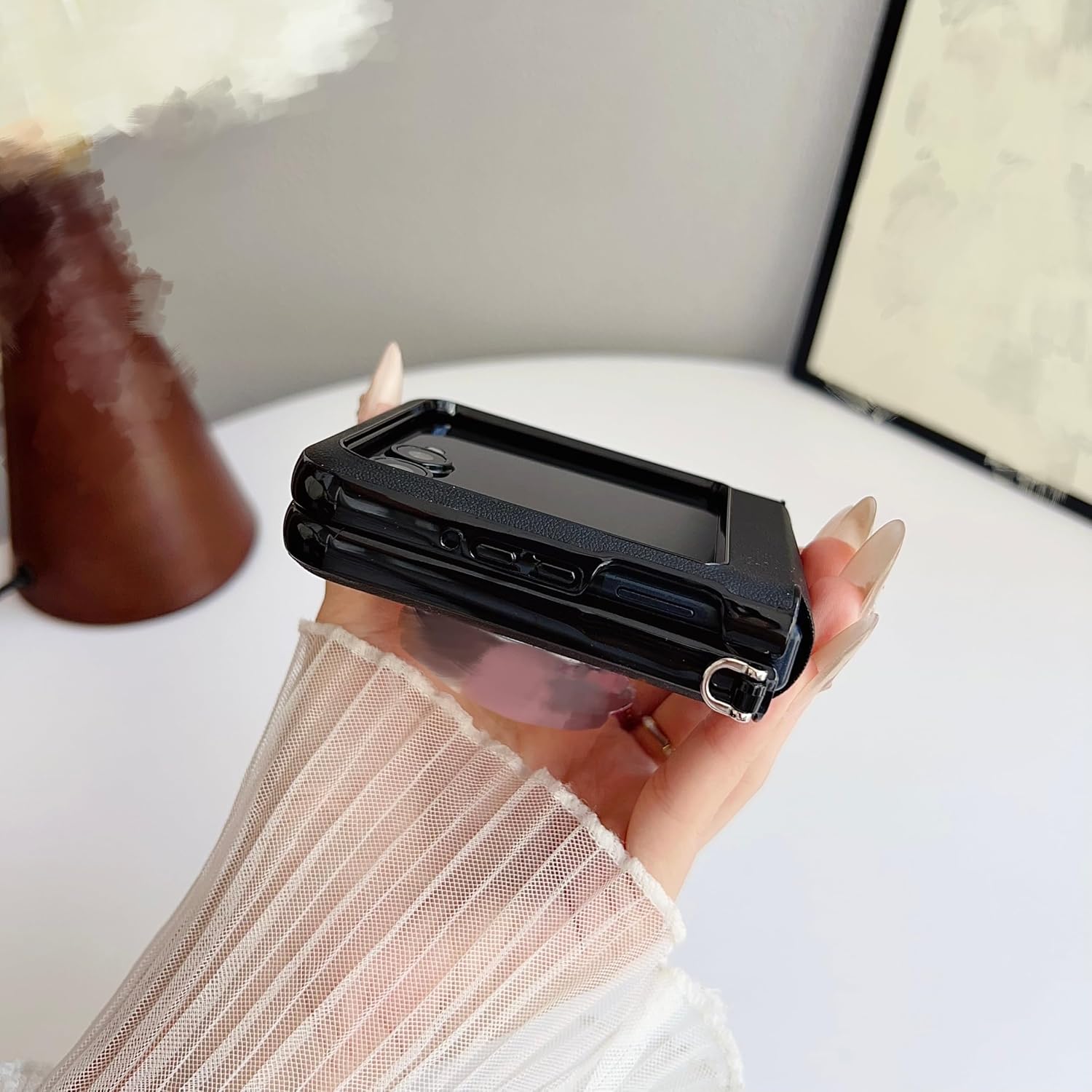 Leather Case Compatible with Motorola Razr 2025/2026 with Portable Lanyard image 5