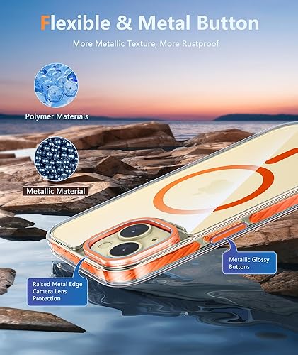 Miniatura 323 de Fntcase Funda para iPhone 15 Plus y 14 Plus de 6.7 pulgadas, magnética, a prueba de golpes de grado militar, antiamarilleo, delgada, protectora