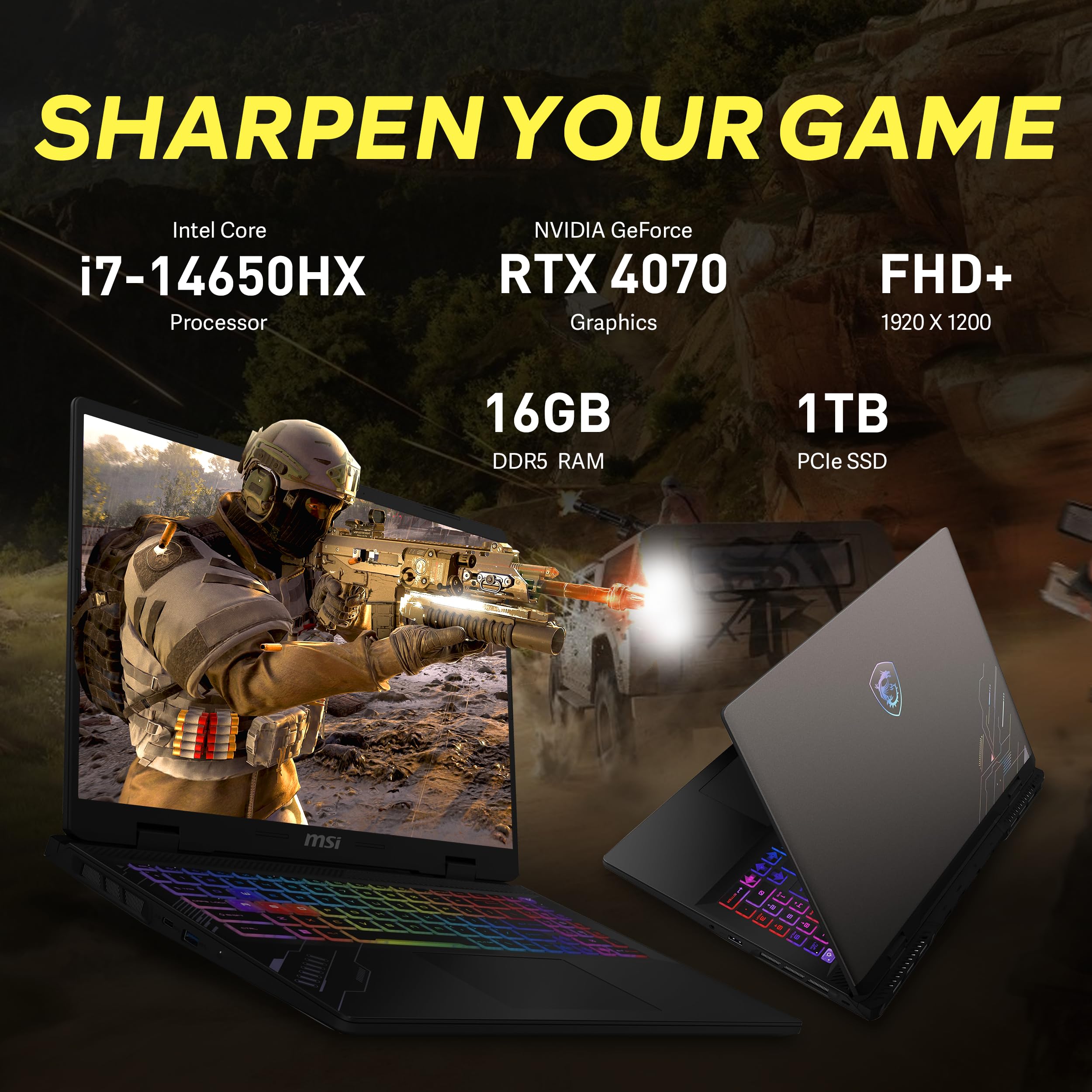 MSI Crosshair 4070 ゲーミングノートパソコン 16インチ 144Hz 2K 16 