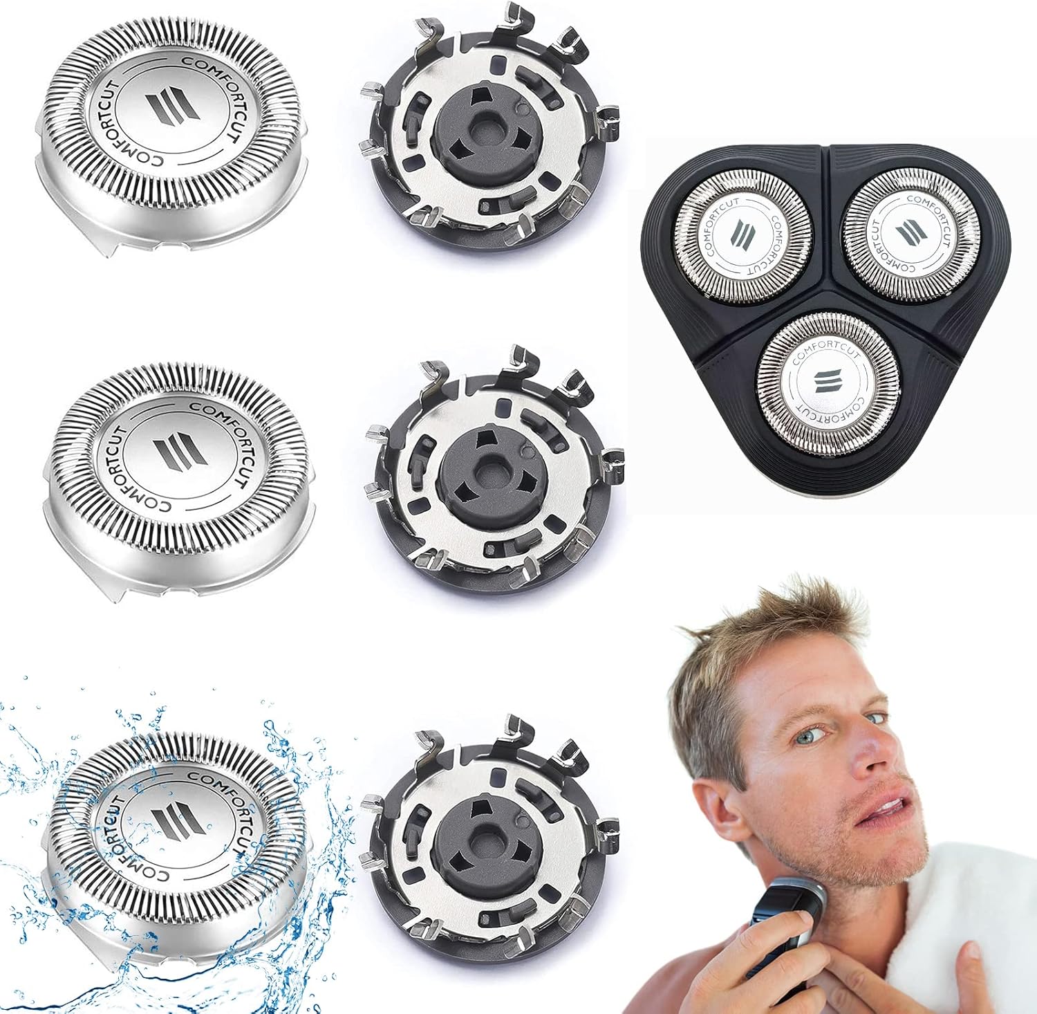 SH30 / 50 / 52 Shaver Replacement Heads Compatible with Philips Shaver