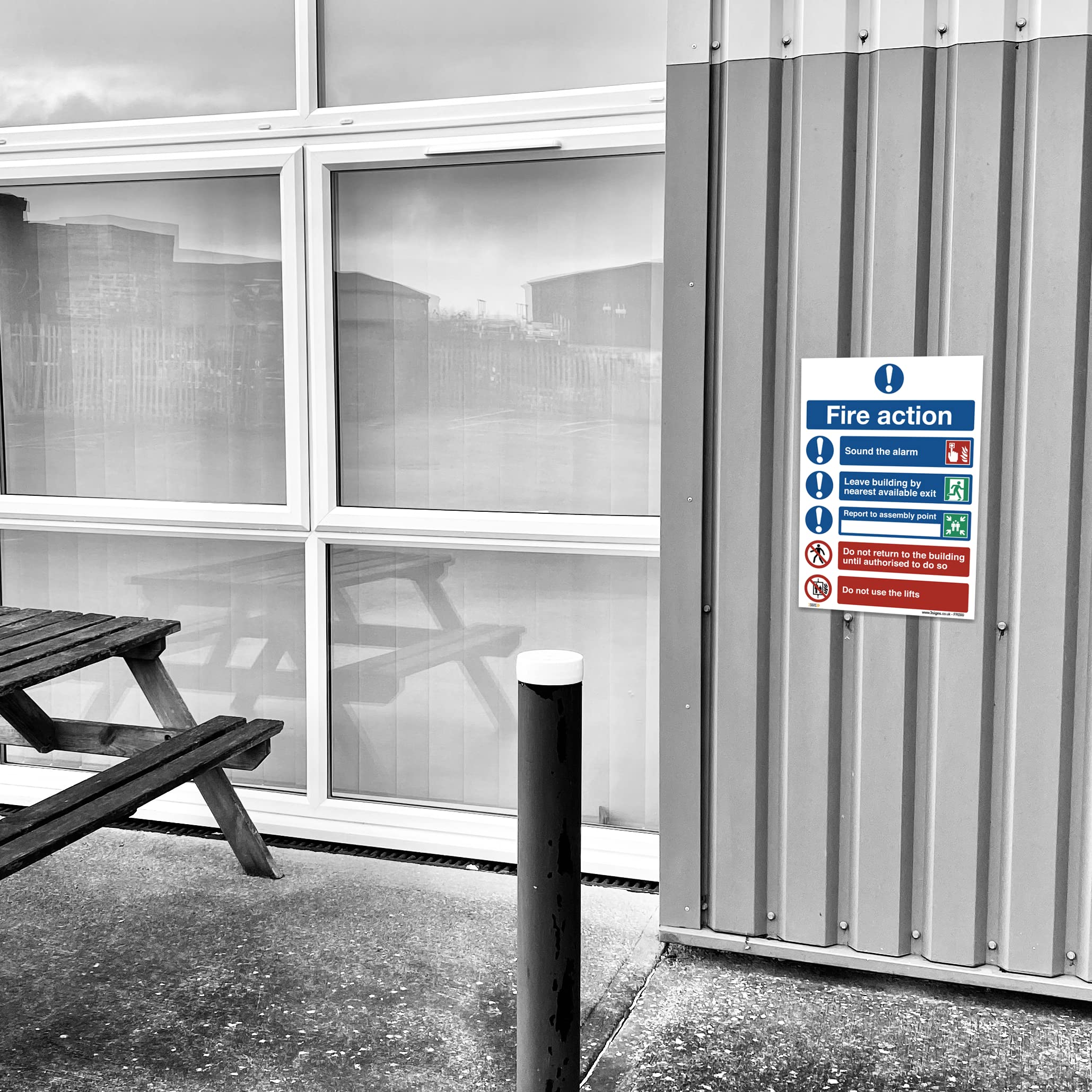 Fire Action Information Sign Rigid Plastic | From Safety