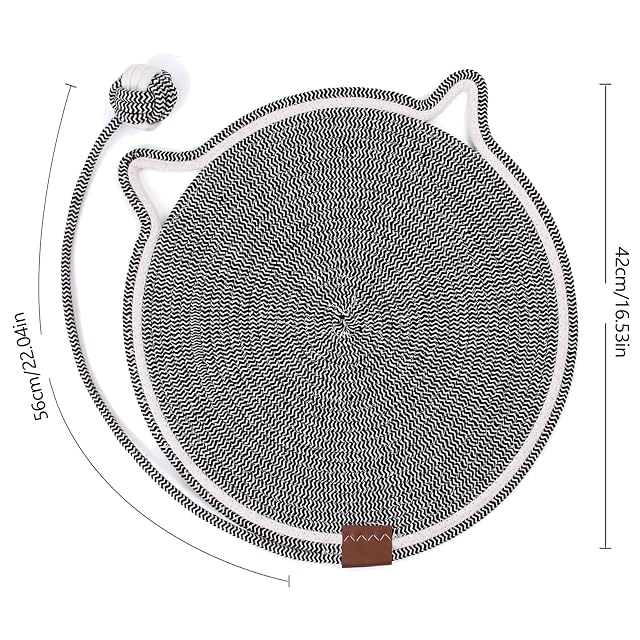 Foto 2 de 7 de Persiiious 16" Manta Gato Alfombrilla Rascable, Manta Gato Rascable con Bola