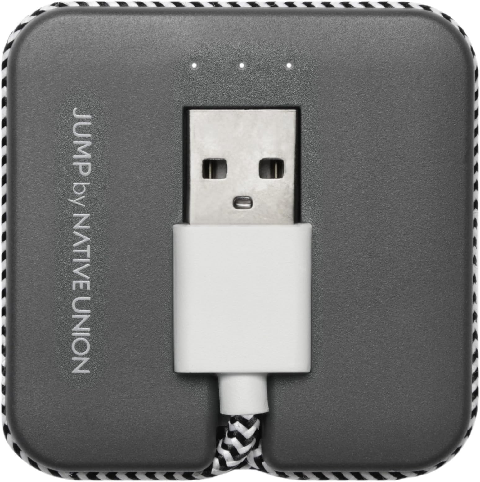 Native Union Jump Cable [Apple MFi Certified] for Apple Lightning Devices 2-in-1 Lightning to USB Charging Cable & Battery Booster (Slate)