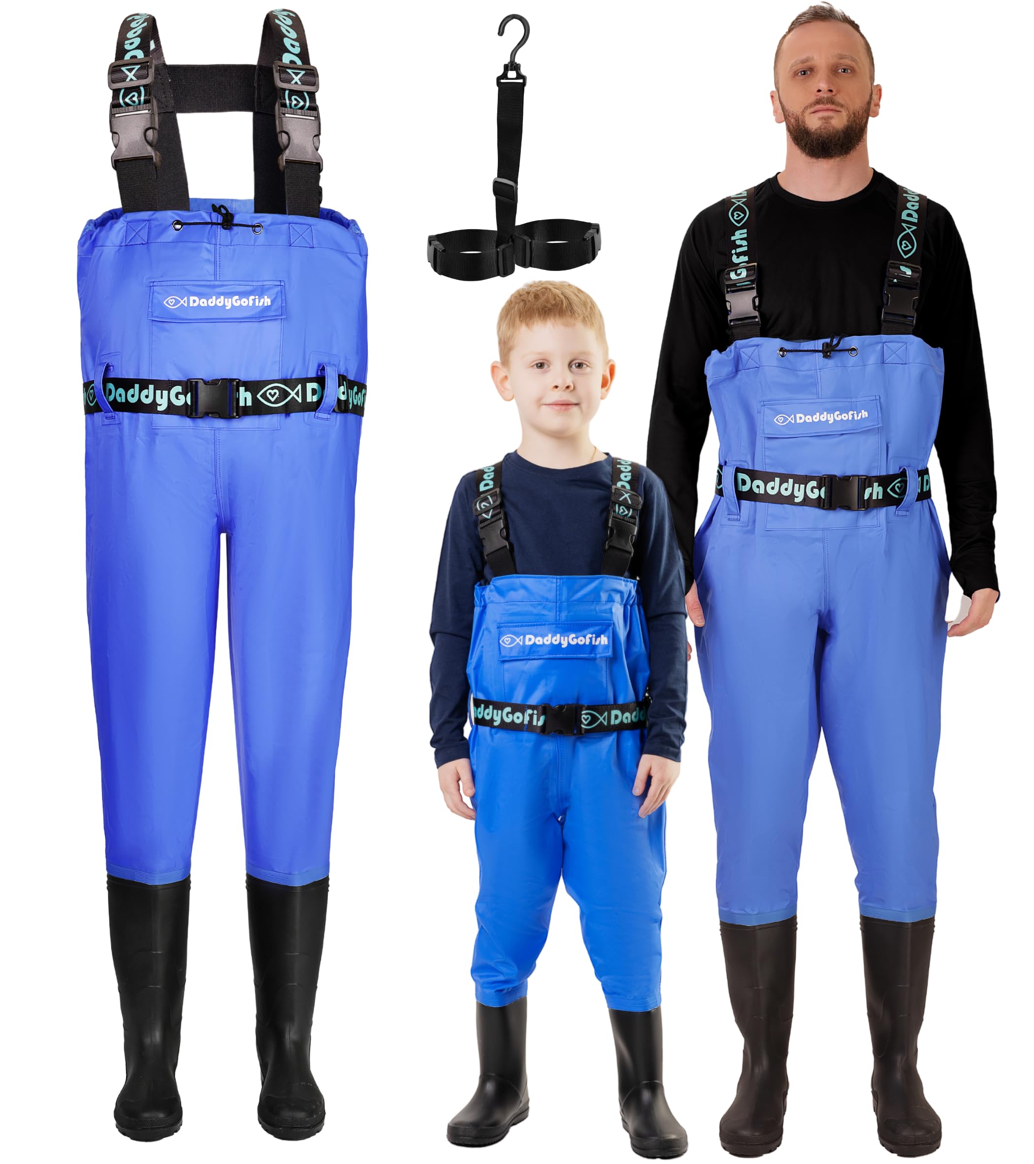 DaddyGoFish Chest Waders for Kids and Adults, Fishing and Hunting Waders with a Pocket and a Wader Hanger โ image 1