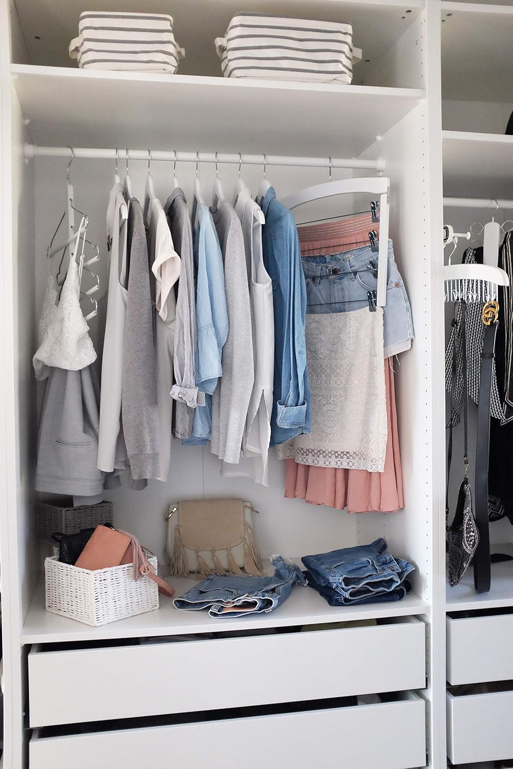 ZELLER PRESENT SCHÖNER LEBEN. PRAKTISCH WOHNEN. Storage Basket, ca. 28 x 21 x 16 cm, Cream/Grey