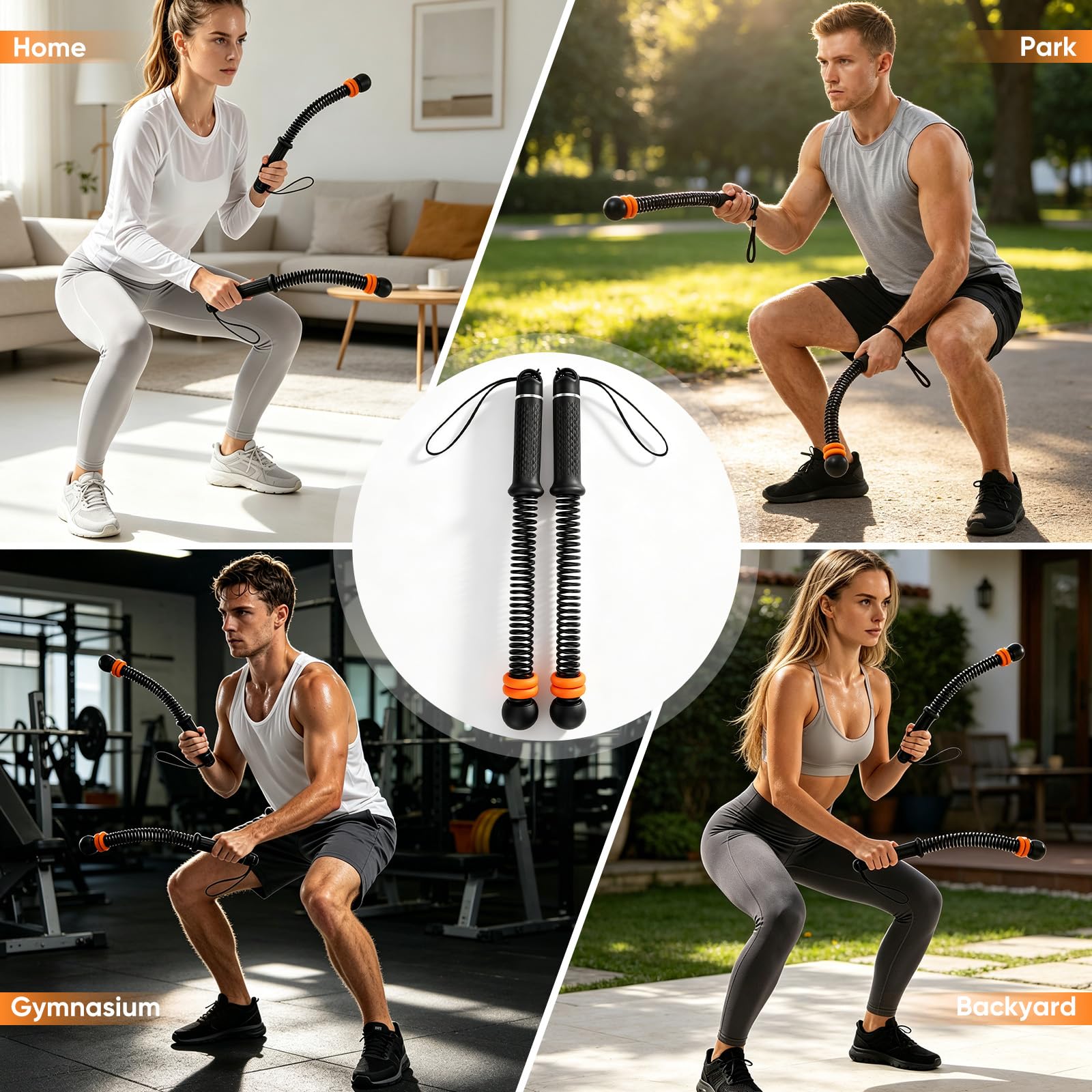 Gewichtetes Kampfseil, verstellbarer Gewichtsring, kabelloses Fitnessseil, hochfester Stahlkern, ergonomischer Softgummigriff, geräuscharmes Training zu Hause, Krafttraining & Ausdauer