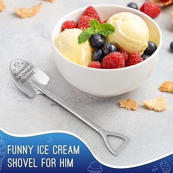 Fathers Day Birthday Gifts for Husband, Funny Husband's Ice Cream Shovel Father S Day Gift from Wife, To My Husband Anniversary White Elephant Gifts Christmas Stocking Stuffers Boyfriend Valentines