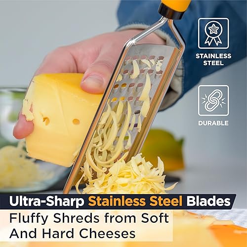 Miniatura 4 de Deiss PRO - Rallador grueso y rallador de queso de mano y rallador de queso y rallador de cítricos Deiss PRO