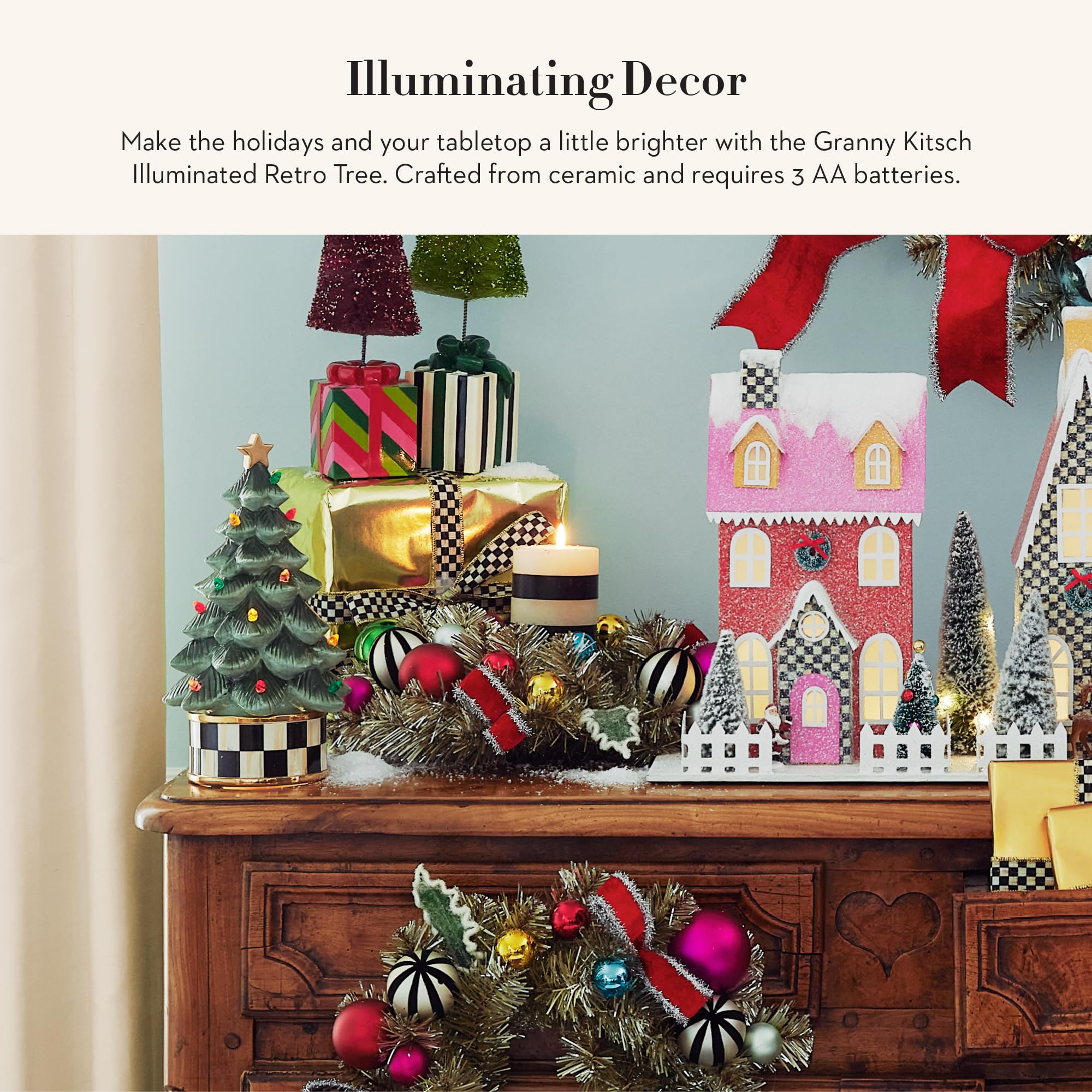 MacKenzie-Childs Cozy Christmas Morning Illuminated Tree MacKenzie-Childs Cozy Christmas Morning Illuminated Tree