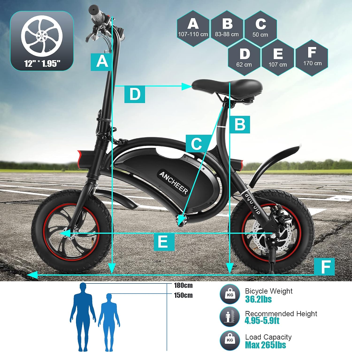 ANCHEER City Electric Bike, Commuting Ebike