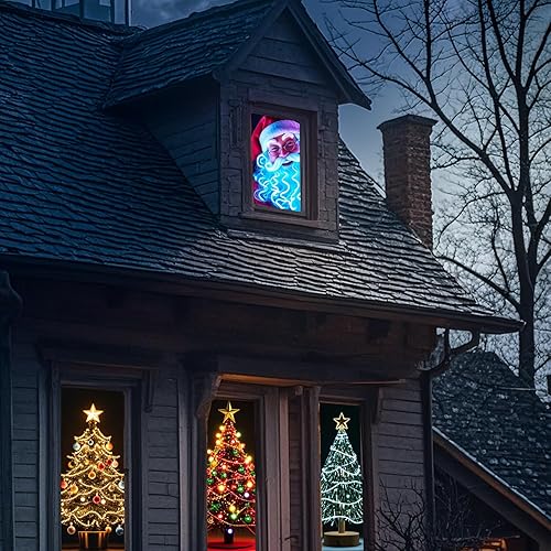 Miniatura 5 de Pantalla de proyector trasera holográfica para Halloween, 50 x 89 pulgadas, pantallas de proyección de doble cara, pantalla de ventana de noche de