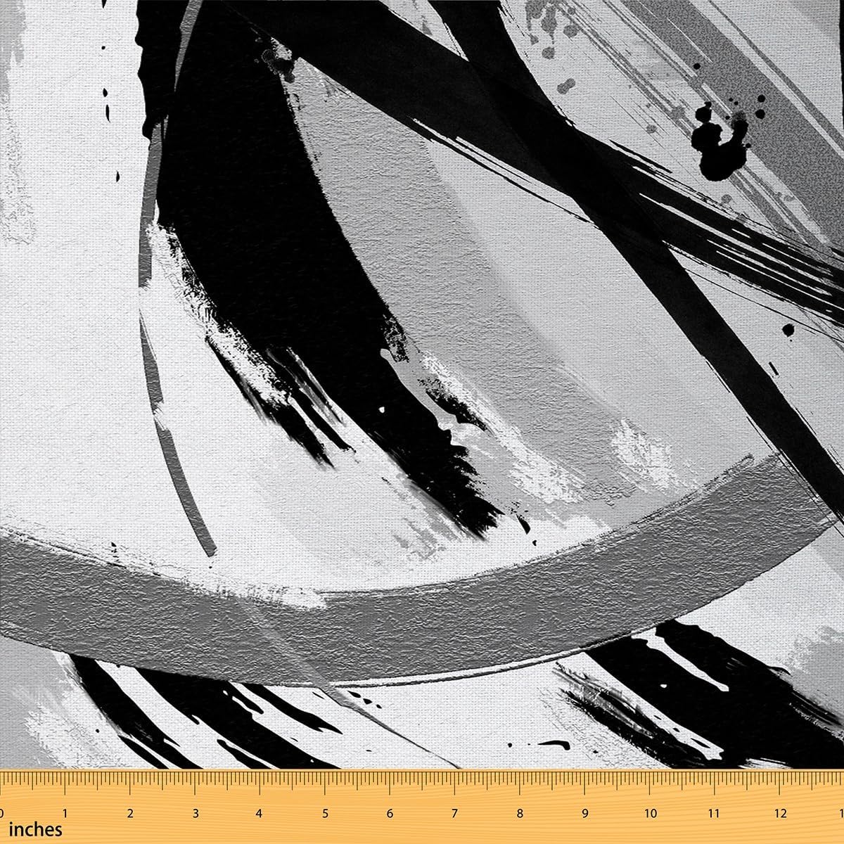 Erosebridal Ink Painting Fabric by The Yard, Chinese Style Waterproof Upholstery Fabric, Modern Watercolor DIY Decorative Fabric, Abstract Aesthetic Indoor Outdoor Fabric, Black Pink White, 3 Yards