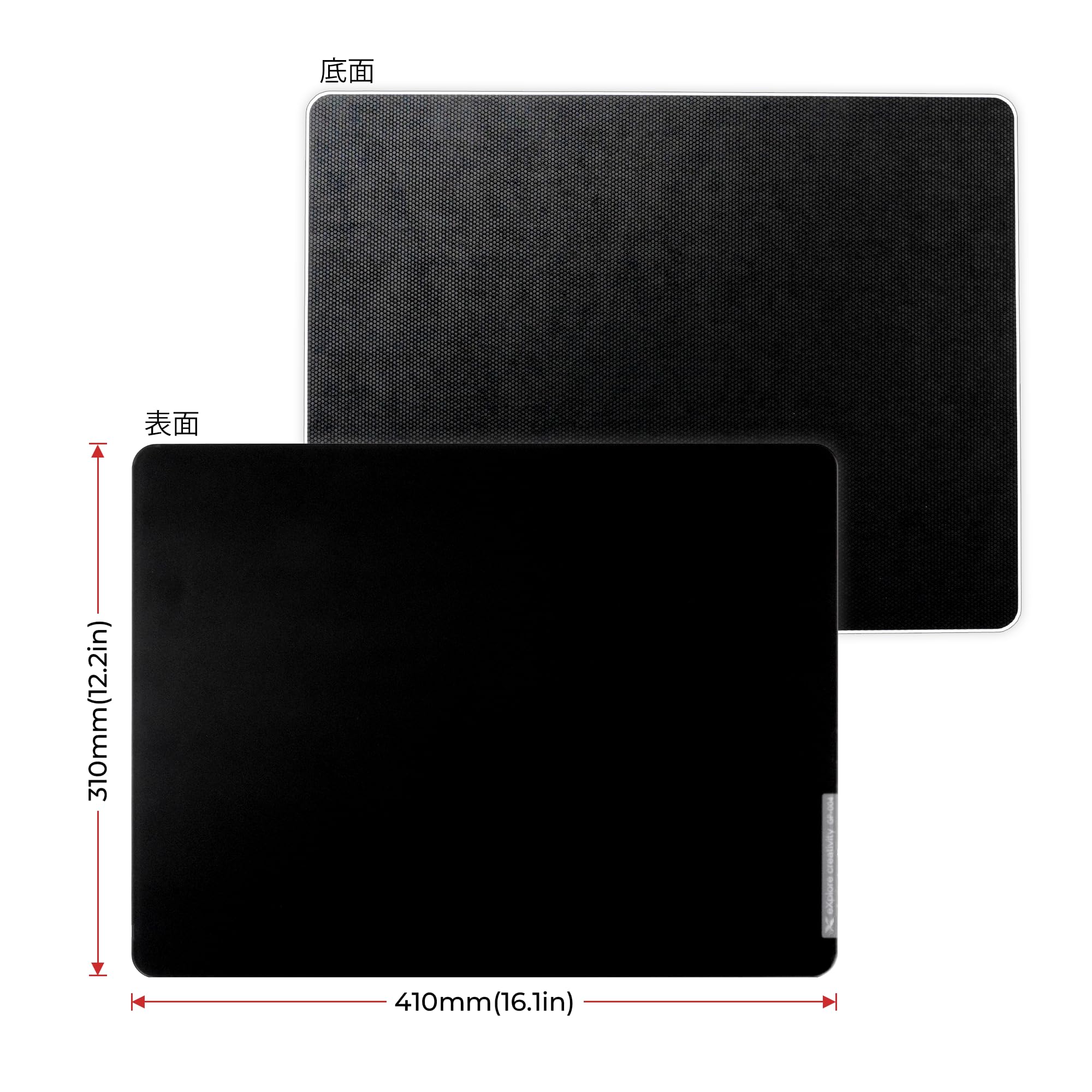 Amazon.co.jp: XVXブラックガラス マウスパッド- 4.0ゲーミング用