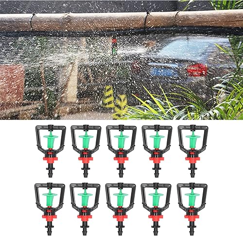 Miniatura 6 de Boquillas de refracción, 10 juegos giratorios tipo G de 360 grados, boquilla de pulverización de refracción para colgar riego para jardín de