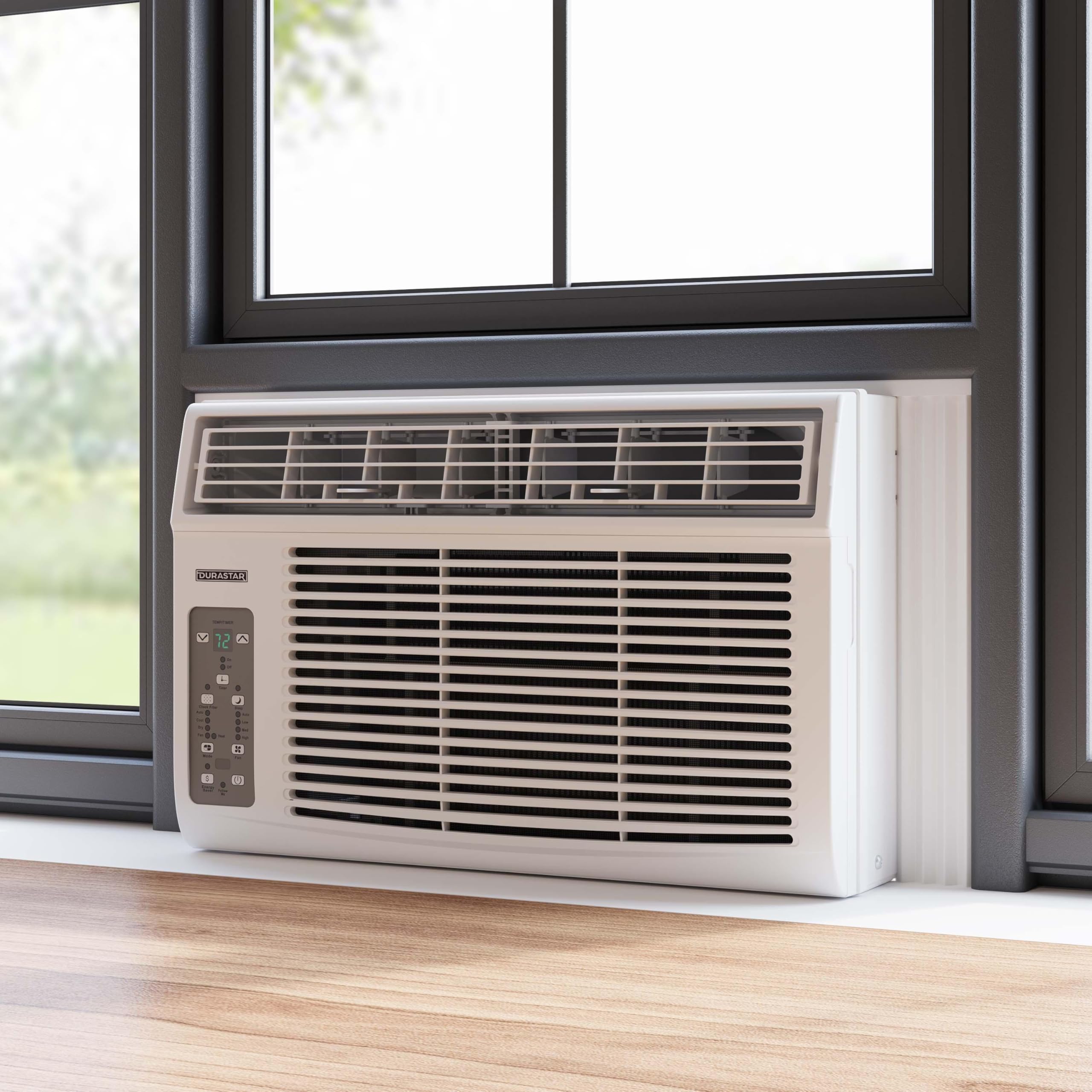 Durastar DRWAC081XNA1 - Aire acondicionado de ventana y control remoto de 8,000 BTU 115 V, color blanco