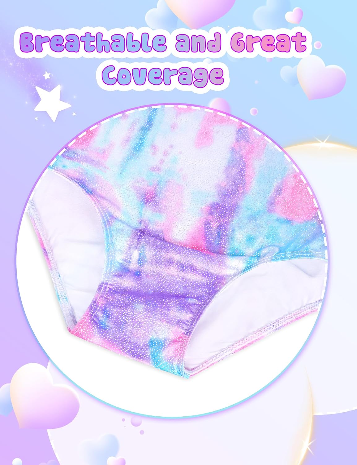 Girls Gymnastics Leotards Set Ruffle Long Sleeve Biketard 3-12Y | Match short & hair scrunchie