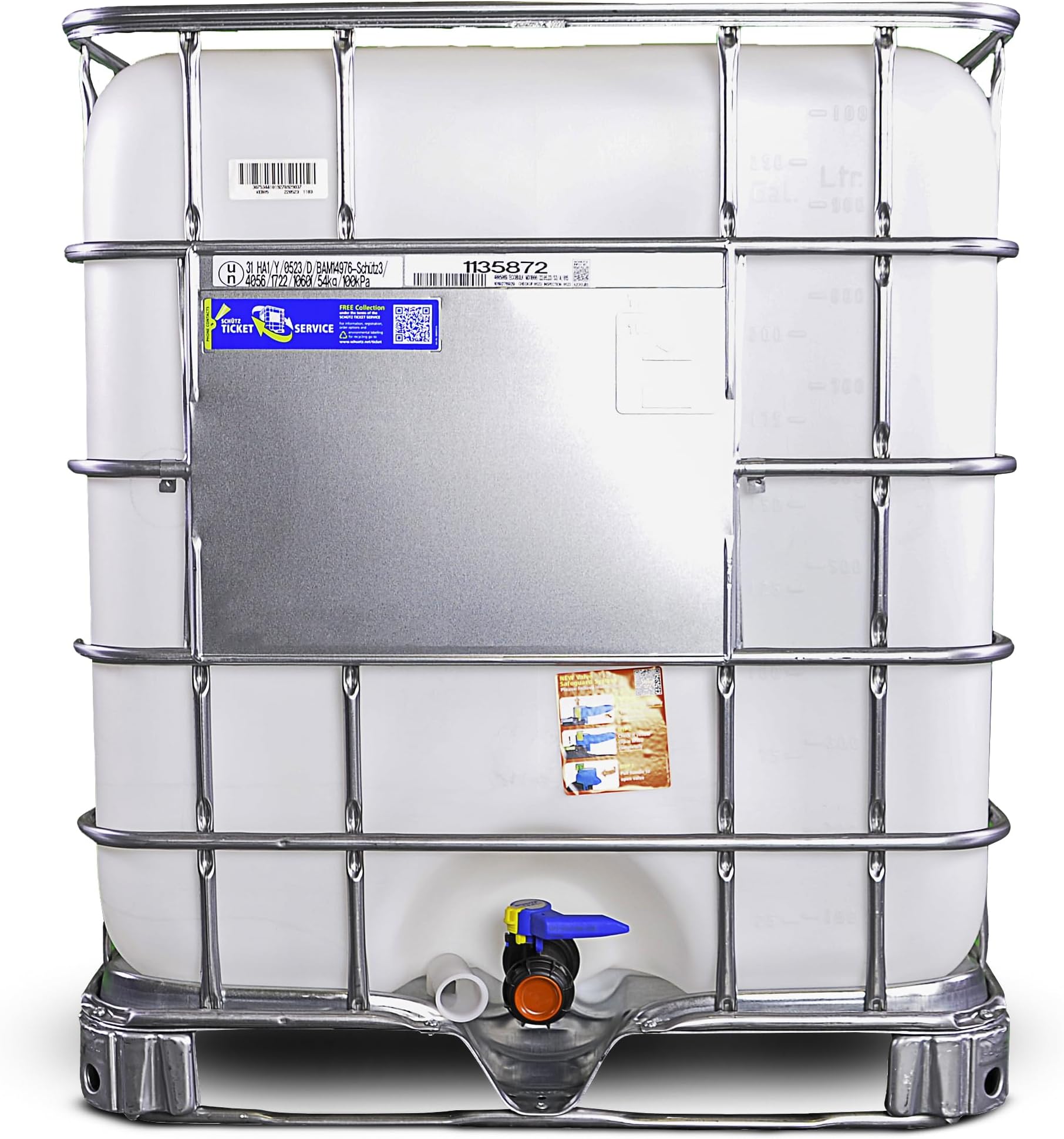 IBC Tank 1000L Ltr Litre Water Tank - Premium Water Storage Solution for Gardening, Farming, Festivals, Irrigation & More UN Approved, Food Grade, Durable & Eco-Friendly, Ideal for Various Industries.