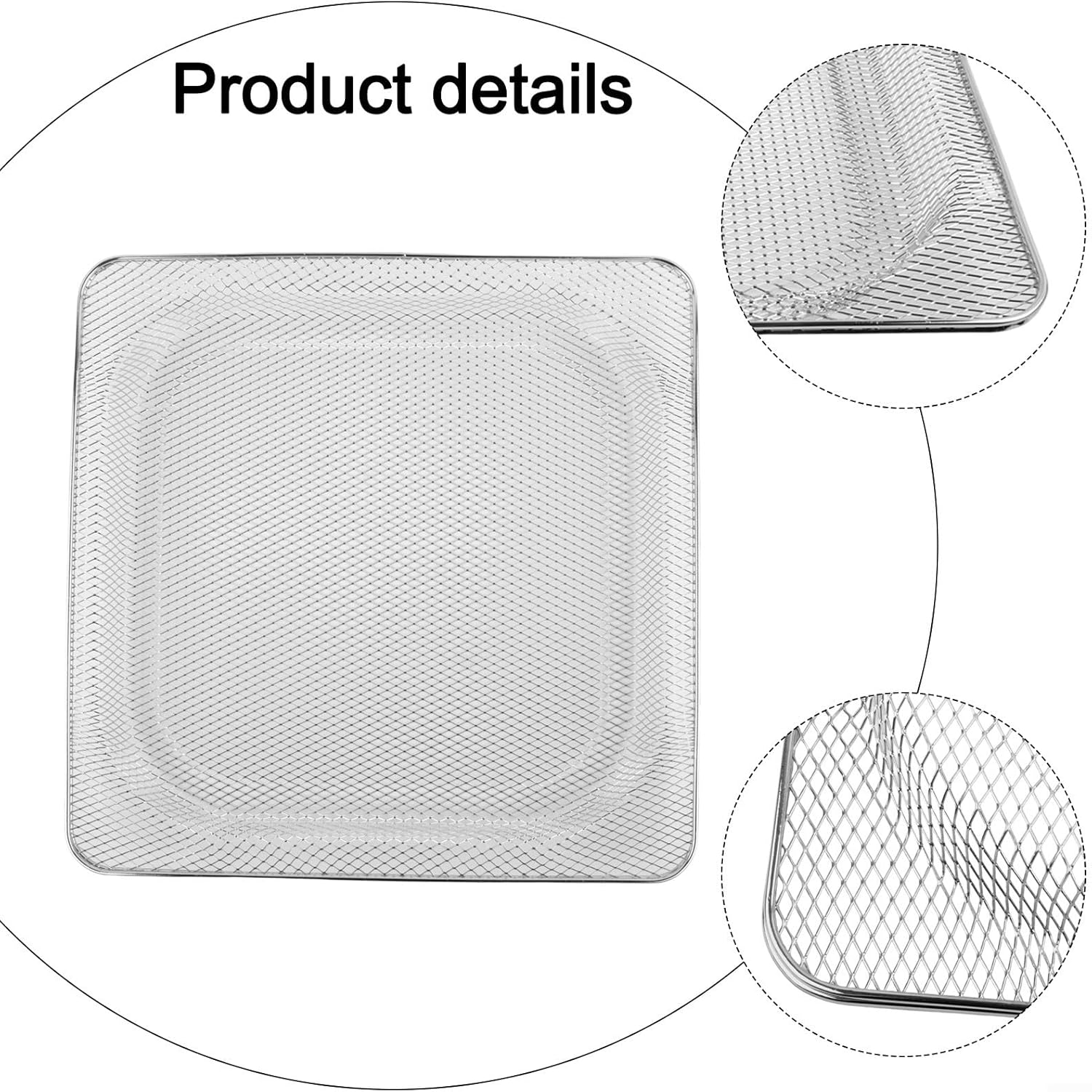 Steel Fryer Basket SP101 SP100 SP101B1 SP101C, Replacement Accessory with Enhanced Airflow Even Cooking, Non-, Silver