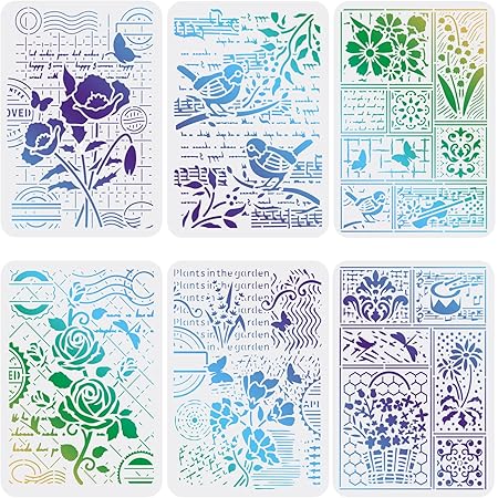 9-teilige Architektur Schablonen Set - Stadt & Dorf Motive Für DIY Dekoration