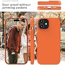 YATWIN Silicone Back Case for iPhone 12/12 Pro, Soft-Touch Phone Back Cover for Apple iPhone 12/12 Pro - Orange gallery image